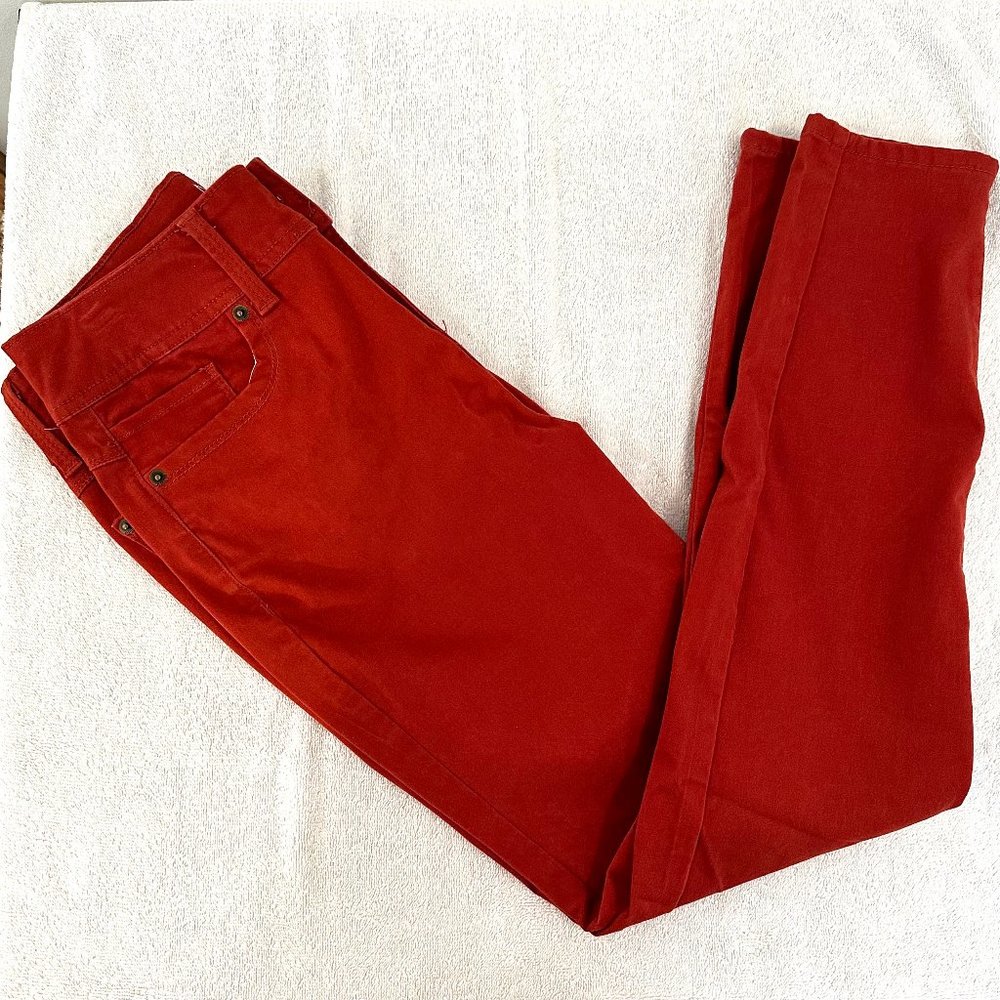 No Boundaries Burnt Orange Mid-Rise Skinny Jeans, Size 11 Juniors